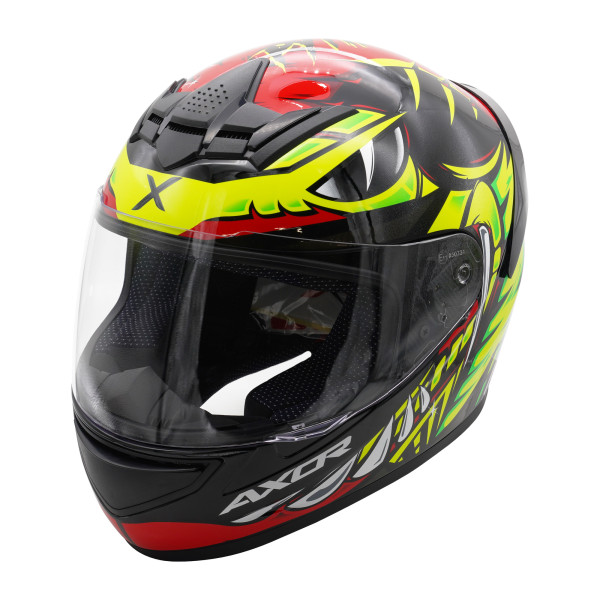 Axor Axor helmet rage full face - python red yellow black gloss - x-large